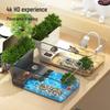 Экологичный террариум для черепах и крабов с платформой для баскинга для ландшафтного дизайна дома или офиса