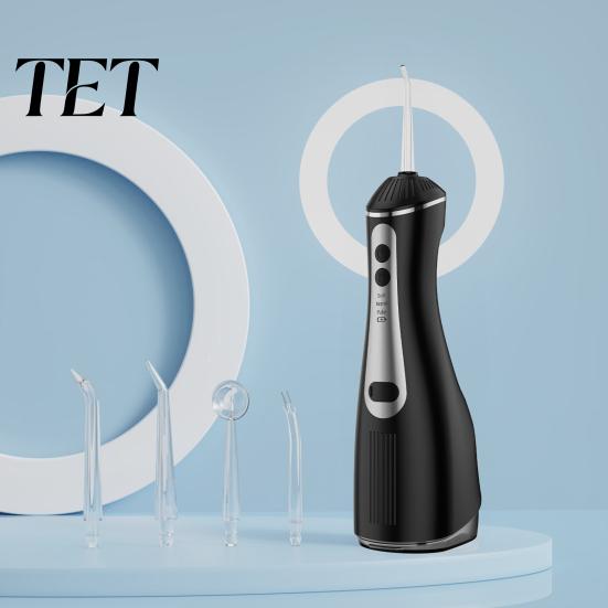 Cordless Dental Irrigator Electric Water Flosser, 3 Pressure Modes And 4 Nozzles Design, 330ml Capacity Orthodontic Oral Tank, Rechargeable