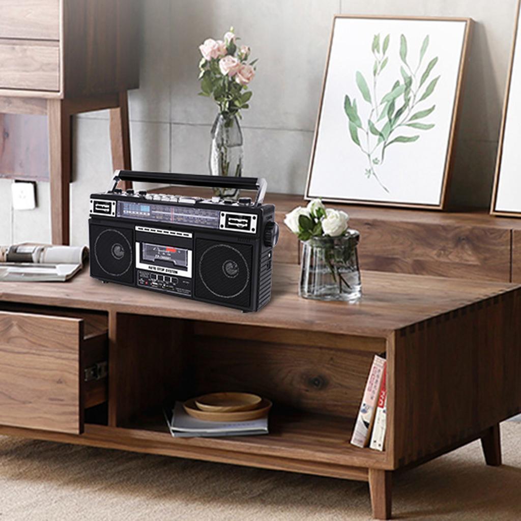 Retro Boombox Tape Tape Recorder AM/SW/FM Recorder Radio Wireless Bluetooth-compatible Speaker Support Player