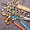 Деревянные Звездочки 200 шт. 10/12/15/20 мм Дерево DIY Творческие Полированные Звезды Натуральные для Поделок Украшений Праздничного События
