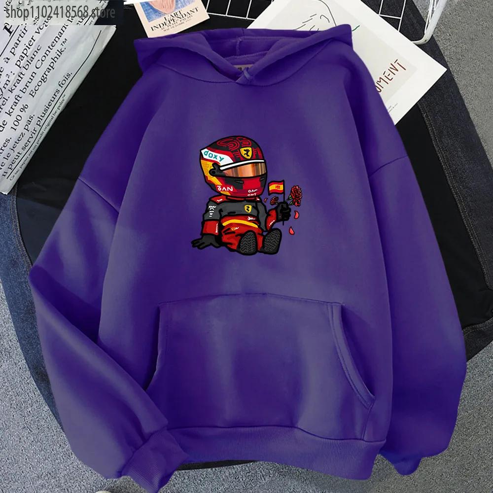 Sainz Mini F1 толстовки для мужчин игры мультфильм графический кофты с длинным рукавом Y2k одежда мужская одежда Harajuku уличная женская