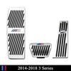 BAGI7 2026 Car Sticker 3 Pcs Brake Throttle Pedal Set for BMW 3 Series 2005-2025 Yeas E90 F30 G20 Stainless Steel Rubber Anti-Slip Ped