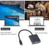 Адаптер USB C 3,1 типа C к VGA, кабель-переходник HD 1080P для MacBook Pro, Samsung, ТВ, телефона, экрана ноутбука, линейный проекционный преобразователь