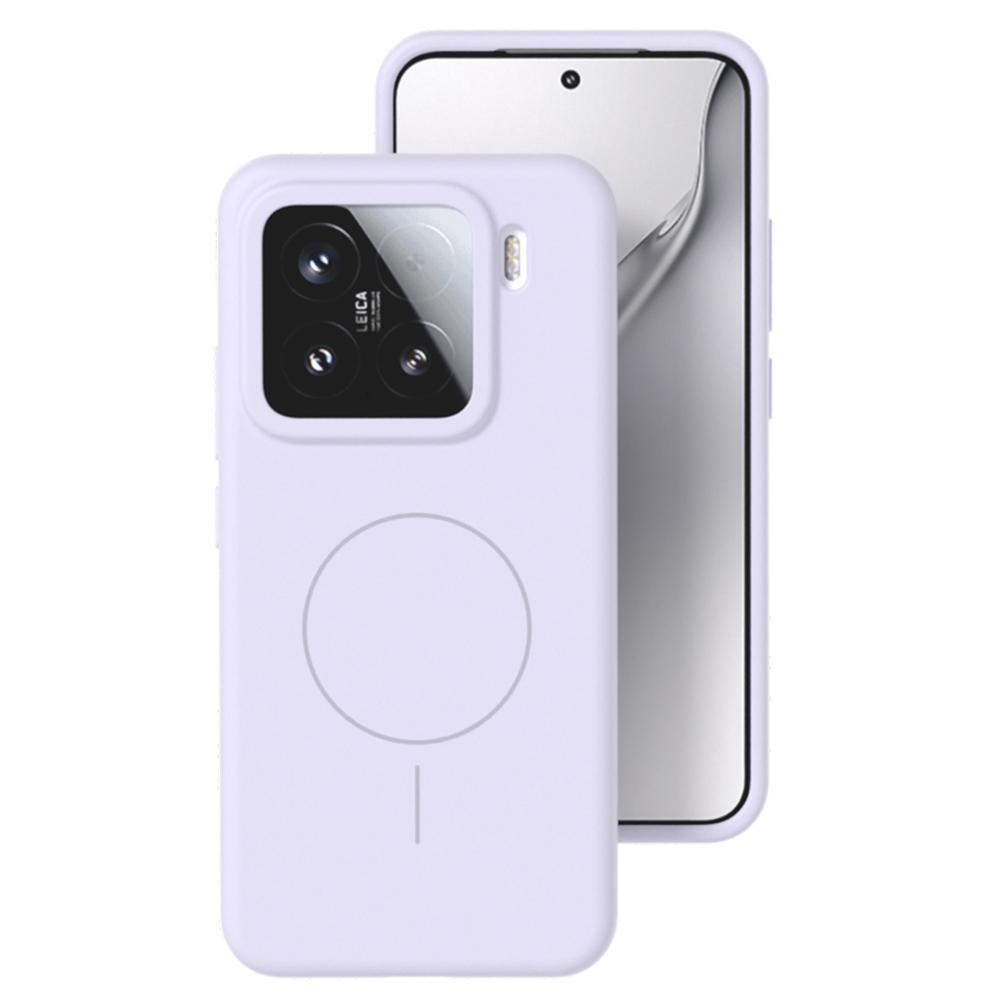 Для Xiaomi 15 Жидкий силикон Магнитный чехол Покрытие для телефона с ощущением кожи