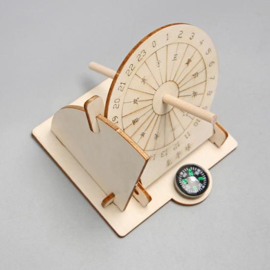 DIY Solar Artificial Satellite Model Kit Educational Handmade Wooden Puzzle Moon Rover