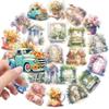 56PCS Kawaii Flower House PET Sticker Aesthetic Decoration Scrapbooking Stationery DIY Hand Accounting Supplies for Kids