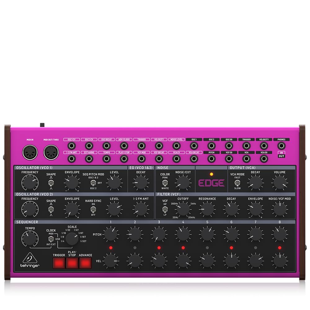 Behringer EDGE Аналоговый перкуссионный синтезатор с секвенсором и поддержкой MIDI Полумодульный Встроенный MIDI/USB