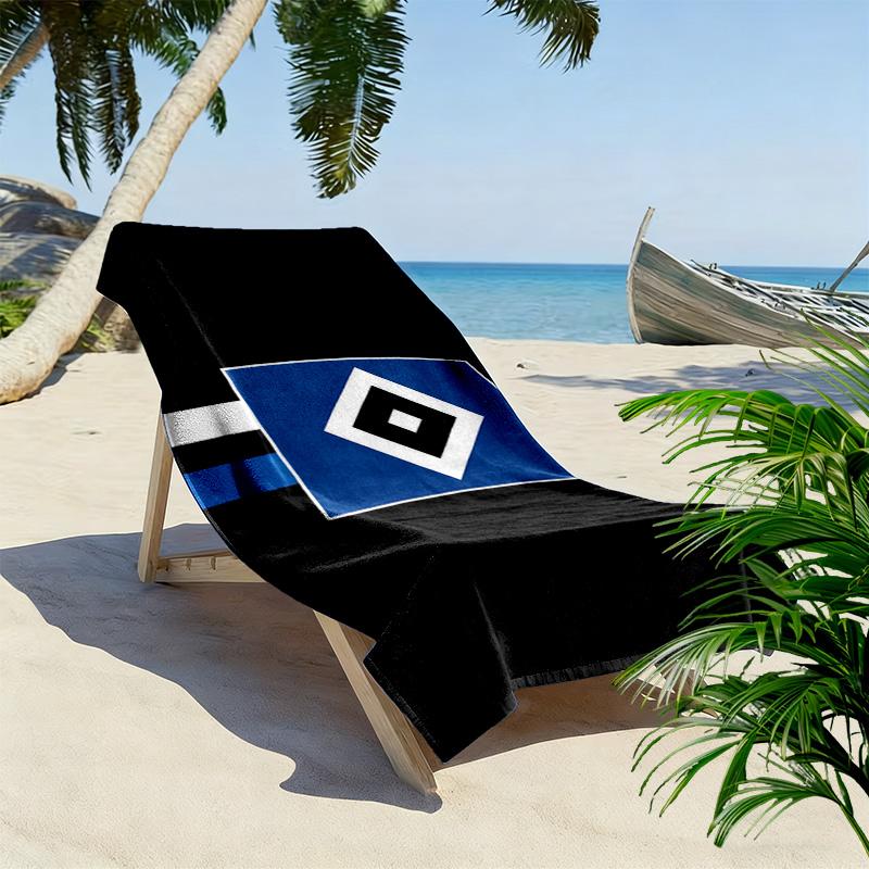 Пляжное полотенце Hamburger Sv Print, Большое Мягкое Быстросохнущее Полотенце для Пляжа Кемпинга Плавания