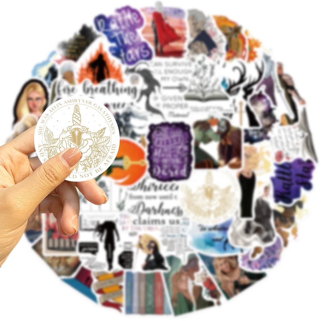 50 Книг для чтения Стеклянный трон Граффити Наклейки Гитара Блокнот Чемодан Сделай сам Водонепроницаемые наклейки