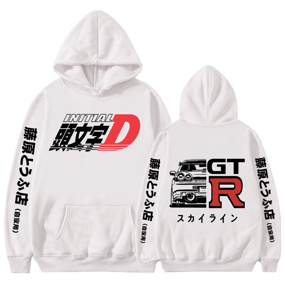 Аниме Drift AE86 Initial D, толстовка с рисунком, повседневная готическая мужская модная толстовка с капюшоном R34 Skyline GTR JDM, большие толстовки в стиле Харадзюку, мужские