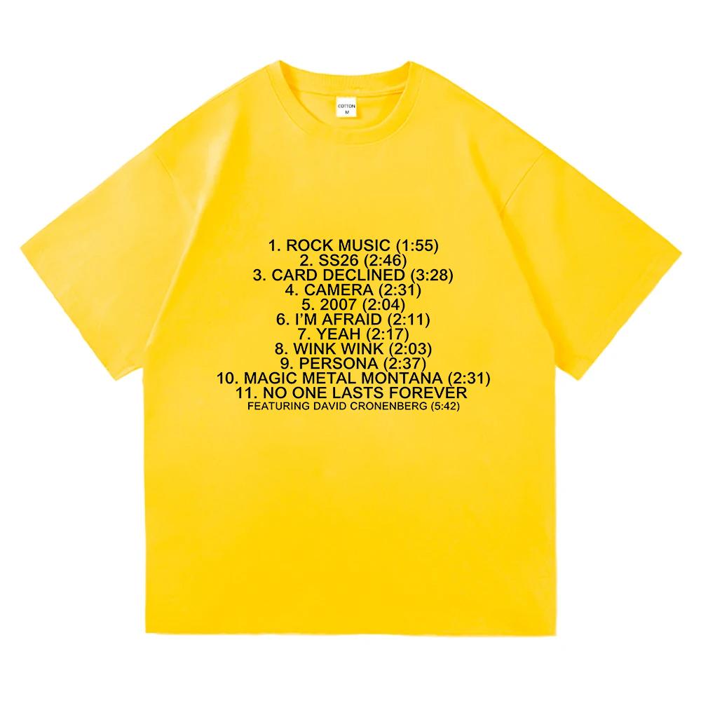 Charli Xcx Music Fashion Film List Tshirt Simple Letter Print Tshirt Unisex Fashion Cotton Casual Short Sleeve Unisex O Neck Top