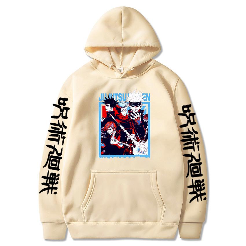 Jujutsu Kaisen Anime Pullovers Graphic Hoodies Vintage Oversized Hooded Hip Hop Long Sleeves Hoodie Men Women Clothes
