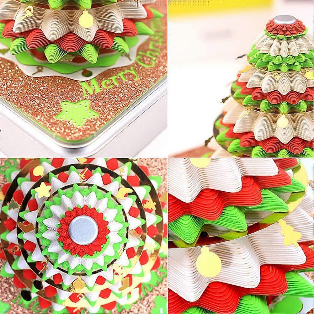 Festival Gift Creative Desktop Ornament Festival Tree 3D Paper Carving