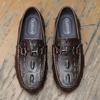 Обувь из натуральной кожи. Мужские лоферы. Удобная повседневная обувь. Мужские мокасины на плоской подошве. Мужская обувь.