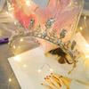 Korean Bridal Crown, Wedding Hairdo, Dinner Party, Birthday Performance Catwalk Crystal Crown, Princess Hairpin