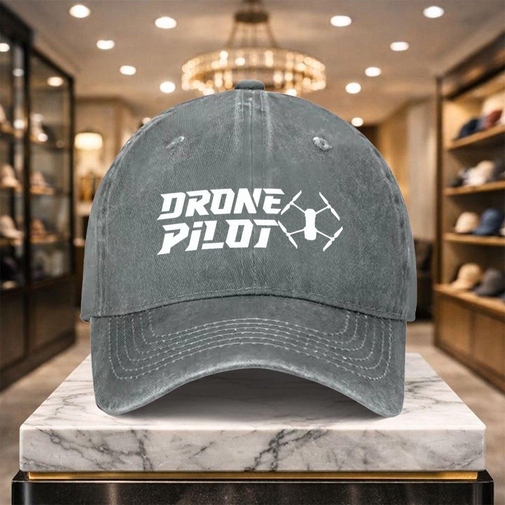 Drone Pilot Baseball Cap Adjustable Casual Hat for Outdoor Sports Daily Wear