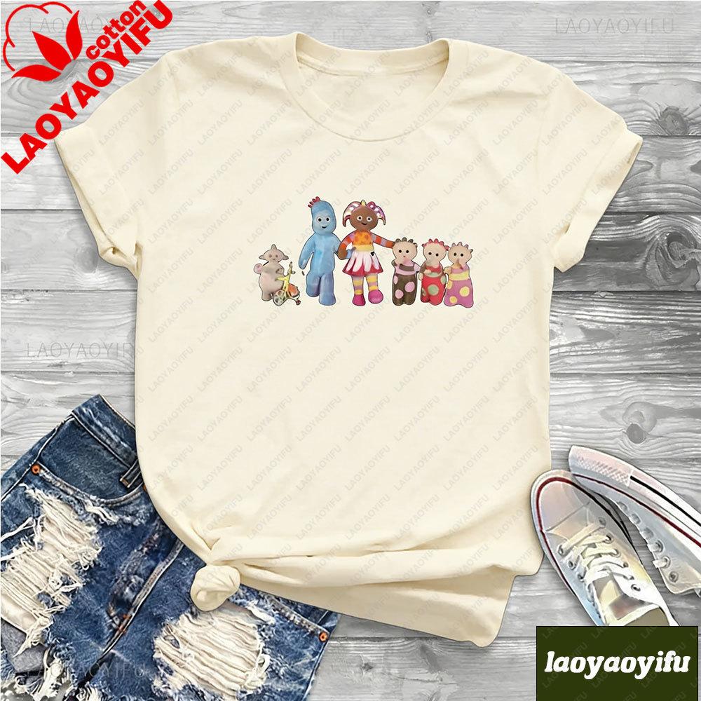 Awesome Igglepiggle Upsy Daisy Makka Pakka TShirts for Women Crewneck T Shirt in The Night Garden Short Sleeve Unisex Tees