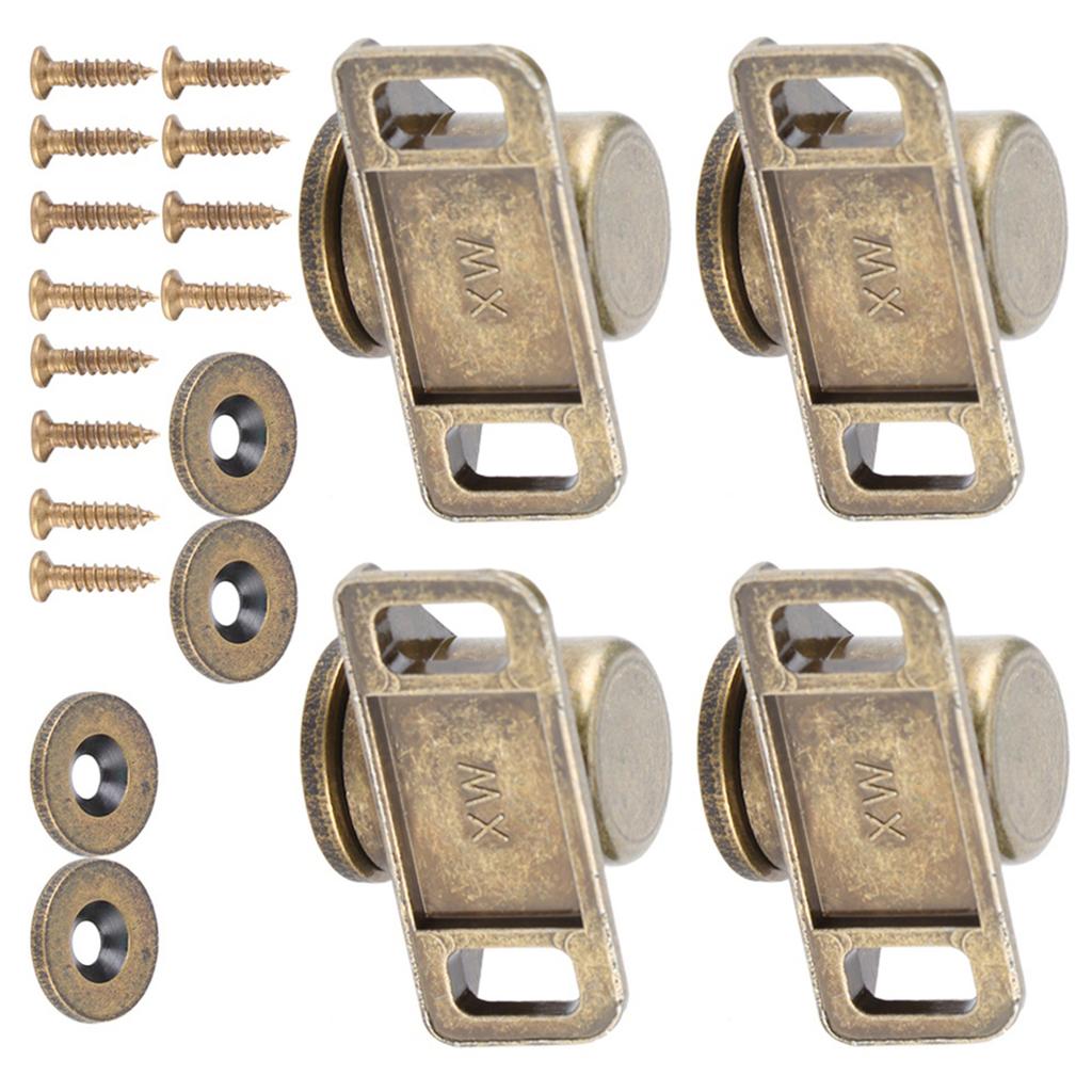 4 шт. Винтажные магнитные дверные защелки из цинкового сплава, фурнитура, аксессуары для шкафа, зеленый