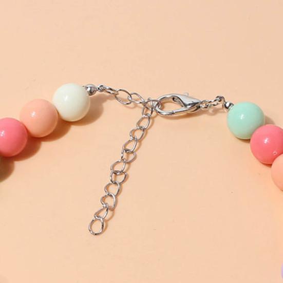 Ошейник для домашних животных ярких цветов, декоративный аксессуар, многоцветное модное ожерелье из искусственного жемчуга для собак, петля