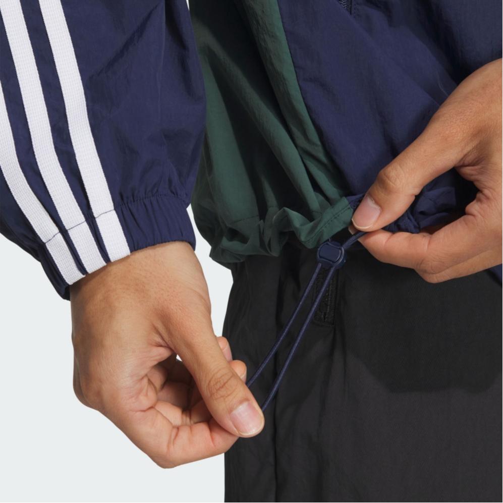 adidas Ветровка Originals Adicolor в стиле ретро, спортивная куртка с капюшоном, мужские куртки, белые, зеленые, JM7261