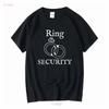 Футболка с принтом 'Ring Security' (Охрана колец) Свадебный жених Забавные свадебные кольца Мальчики с длинным или коротким рукавом Винтажная Стирка vintage Мужская Мягкая Дышащая