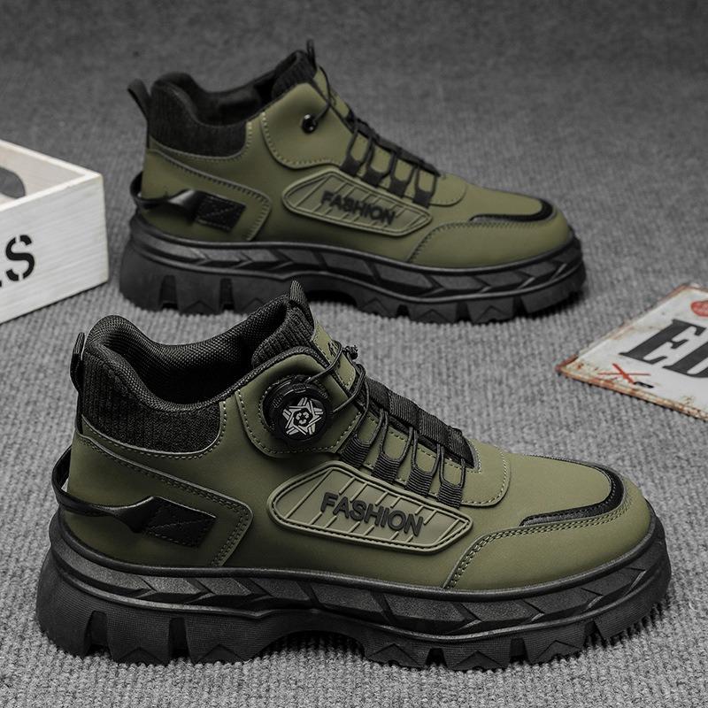 Мужская обувь осень новая высокая повседневная спортивная модная обувь толстая подошва увеличивающая рост нескользящая уличная рабочая обувь ботинки Мартин