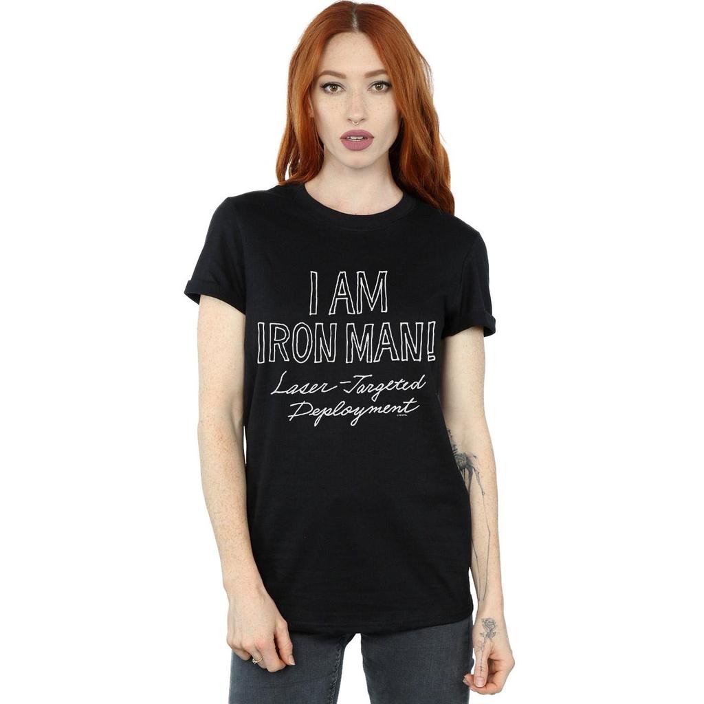 Marvel Womens/Ladies I Am Iron Man Cotton Boyfriend T-Shirt
