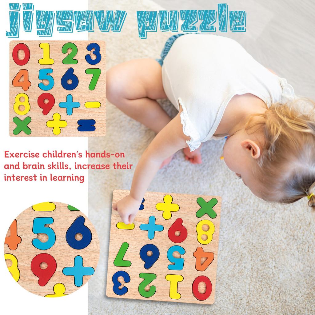 Деревянные пазлы, детские развивающие игрушки, пазлы с буквами и числами, детские развивающие обучающие игрушки