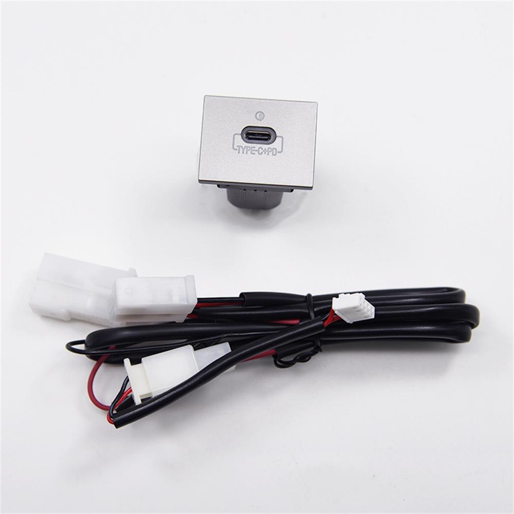 USB-C PD Port Car Charger Socket Charging Power Adapter For Ford Focus MK2 05-09