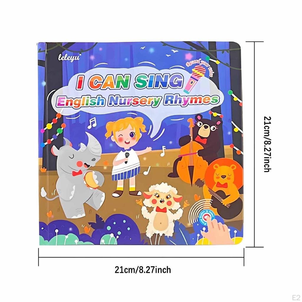 Интерактивная звуковая книга Музыкальные книги Подарок Образовательная Английская песня Детские стишки для