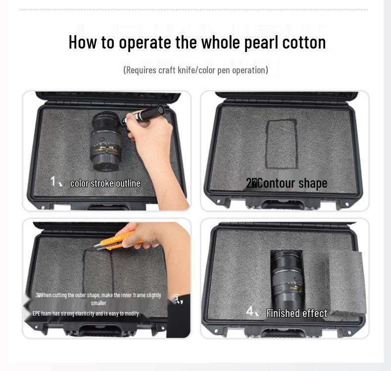 Пластиковый водонепроницаемый ударопрочный защитный бокс для камеры и оборудования