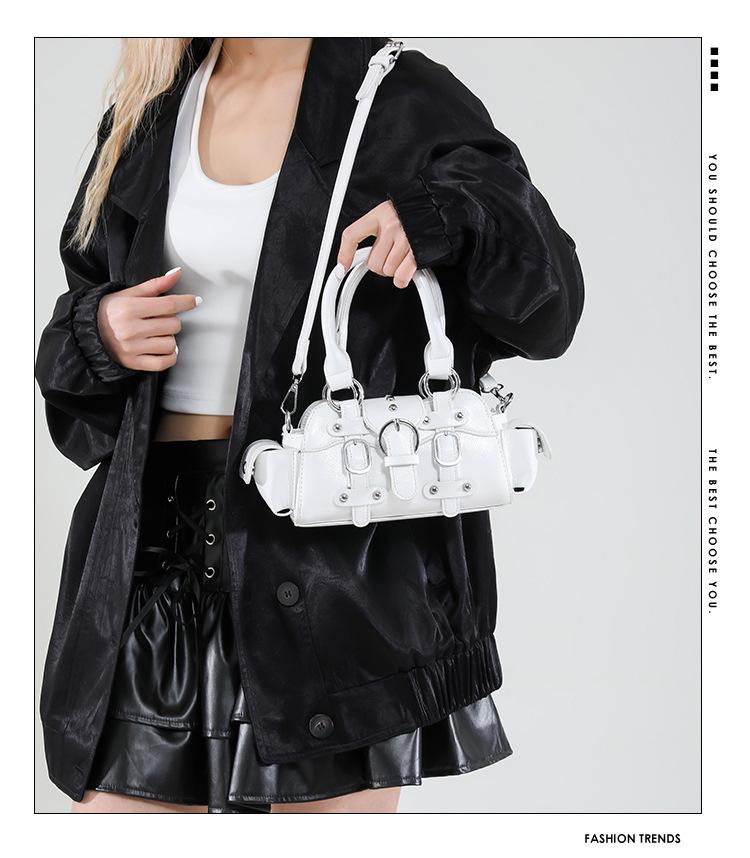 Cross-Border 2025 Women's Versatile Solid Color Shoulder & Crossbody Bike Bag