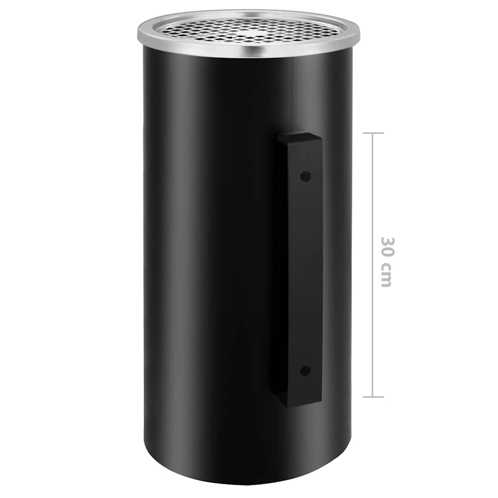Wall Mounted Ashtray Steel 26 L Black