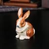 Новая изысканная эмалированная цветная инкрустированная бриллиантами шкатулка для украшений в виде нефритового кролика, пылезащитное кольцо с магнитной защелкой, шкатулка для хранения сережек-гвоздиков, поделки