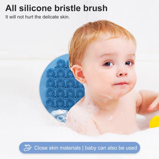 Коврик для ванной, дизайн с присоской, противоскользящий, быстросохнущий, натирает спину, круглая щетка, отшелушивающий массажный скребок для душа, коврик для ног, ежедневное использование