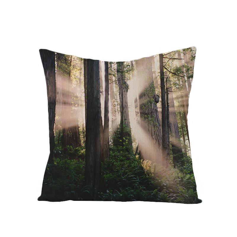 Дом Тропическое Растение Зеленые Листья Полиэстер Наволочка Дом Скандинавский Стиль Подушка Подушка для Талии Наволочка