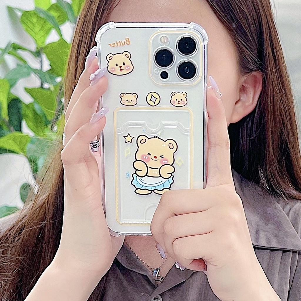 Силиконовый чехол-карман для карт для Tecno Spark 10 Oppo A78 A58 A38 Samsung A54 A24 A14 Xiaomi Redmi Note 13 14 Прозрачный бампер для телефона