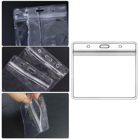 Держатель для бейджа с водонепроницаемым ПВХ держателем для карт, кольцом для ключей, выдвижной, сверхпрочный, портативный, для ID-карты, защита от потери, металлический, подвесной