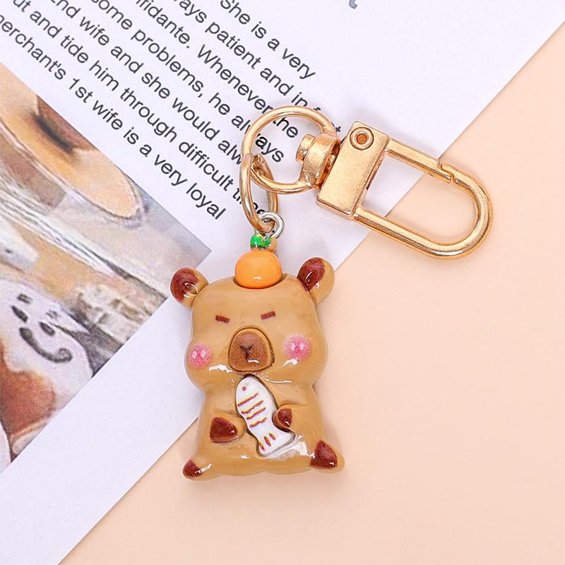 Милый брелок Capibala мультфильм маленькая подвеска Capybara девушка рюкзак аксессуары сумка ключ украшение лучший друг подарок