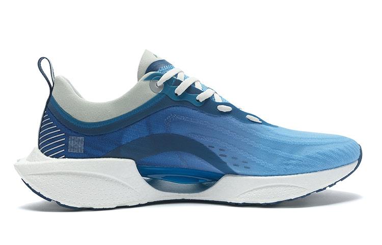 Li Ning Super Light 18 Fabric Slip Resistant Abrasion Resistant Low top Running Shoes Men's Sky Blue ARMR007-4