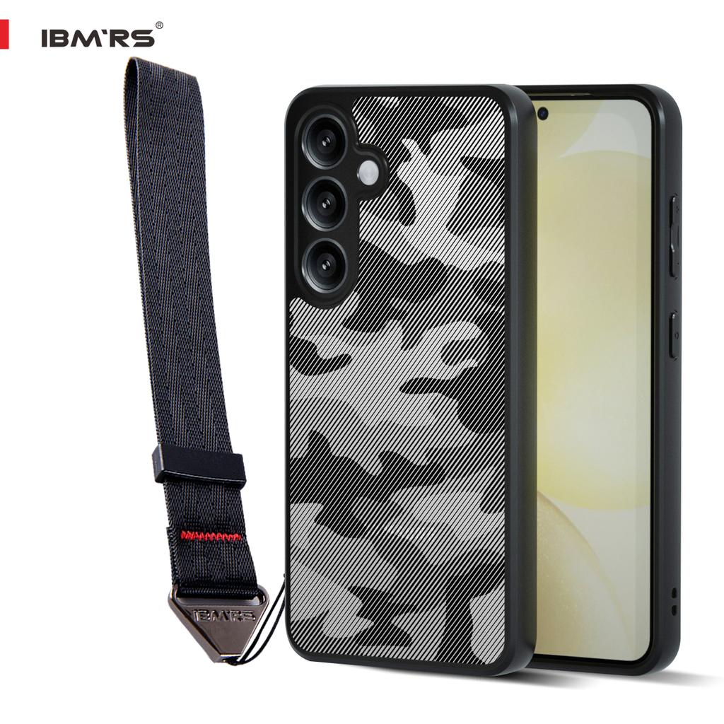 (В комплекте ремешок на запястье)IBMRS для Samsung Galaxy S24+/S24 plus Чехол, Защита объектива, Задняя прозрачная поликарбонатная задняя крышка + Мягкие края из ТПУ, Чехол для телефона