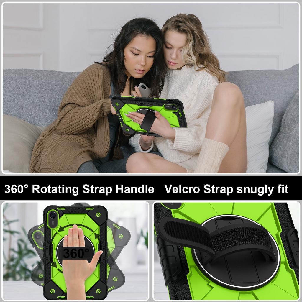 Handle Grip Case for Xiaomi Redmi Pad 2 2025 11.0 Inch 25040RP0AG 25040RP0AI Rotating Stand Heavy Duty Cover with Shoulder Strap
