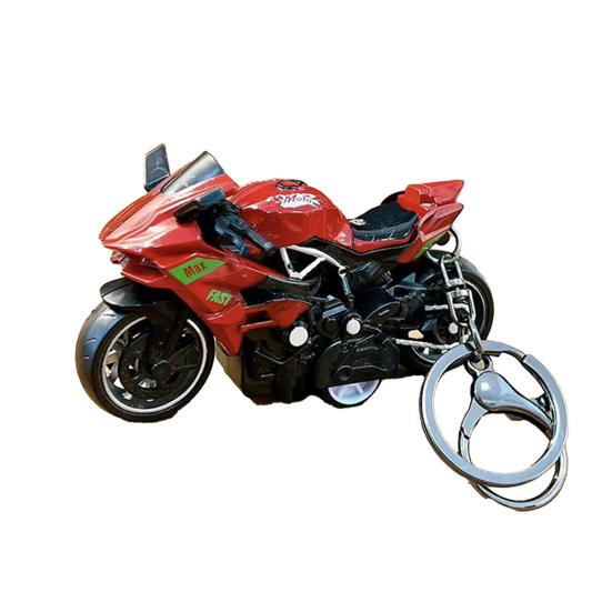 Yousheng Motorcycle Cartoon Keychain Pendant with Double-Ring Hook Anti-Detachable Design Decompression Tool Keychain Accessory