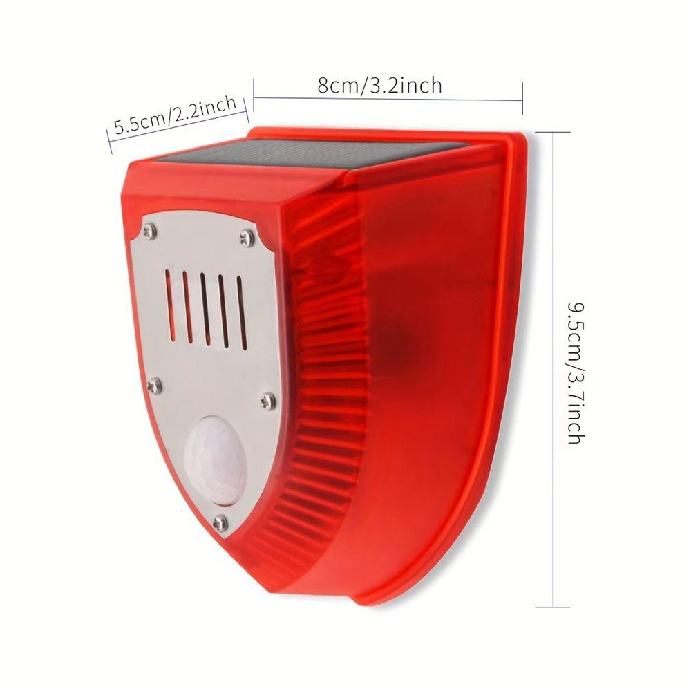Waterproof Solar Alarm Multifunctional Solar Charging Alarm Security Alarm Siren Home Security