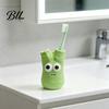 Decorative Toothbrush Base Cartoon Holder with 2 Holes, Durable Resin Stand, Cute Bathroom Decor Stable Organizer for Countertop Sink Novelty