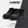 Глобальный тренд на толстой подошве маленькие черные туфли женские 2025 лето новые универсальные сетчатые дышащие повседневные кеды ZHQ6069
