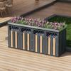 Trash can box, with diamond-shaped ventilation holes, trash storage compartments, lockable, four doors, planting area