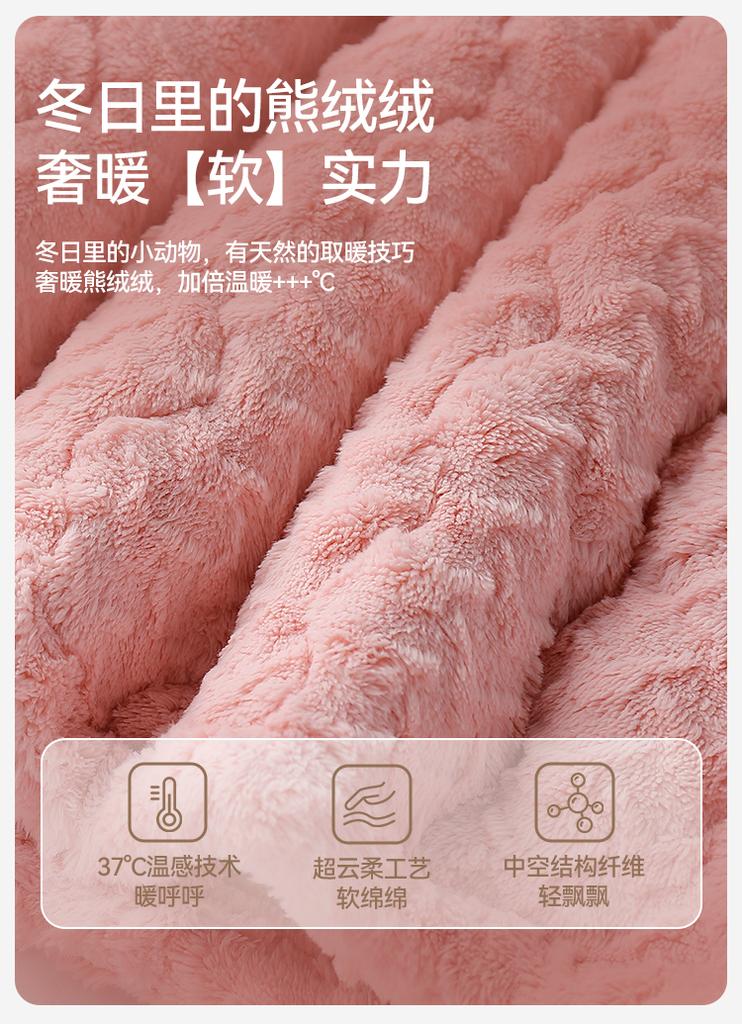Yingshi Girls' Thickened Sweet Style Nightwear and Sleepwear Home Clothes Set