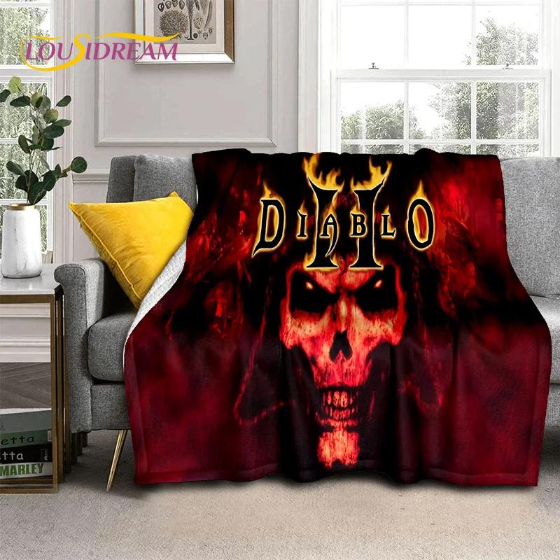 Diablo 3D Ретро Игрок Мягкие Одеяла, Теплое Пледовое Одеяло Удобное Одеяло для Пикника Кроватей Дивана Дома Спальни Подарок Ребенку