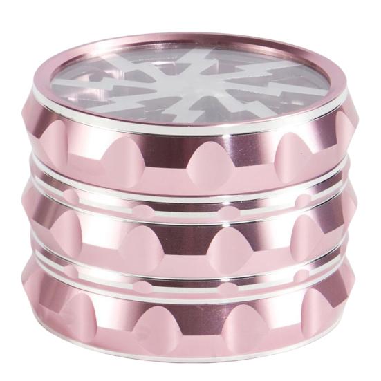 Измельчитель трав из алюминиевого сплава 63 мм с прозрачной крышкой, прочный, 4-слойный, многофункциональный, ручной дозатор специй, металлическая дробилка, измельчитель